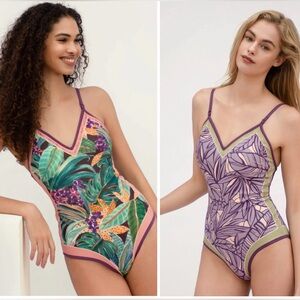 Visual Swim TAYLOR REVERSIBLE ONE PIECE SWIMSUIT  Colorful Size XL Tropical